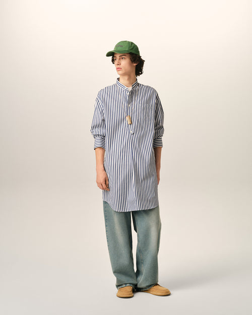 Cotton mao collar tunic dress - Homme - 2 - AMI Paris - Ami Paris