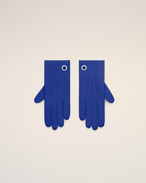 Blue grained leather gloves - Woman - 5 - AMI Paris - Ami Paris