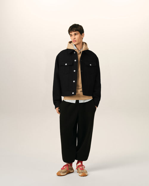 Black wool trucker jacket - Man - 2 - AMI Paris - Ami Paris