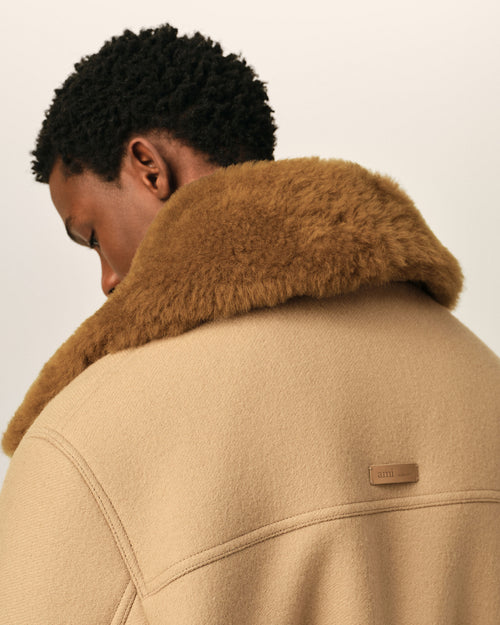 Beige wool padded jacket - Man - 4 - AMI Paris - Ami Paris