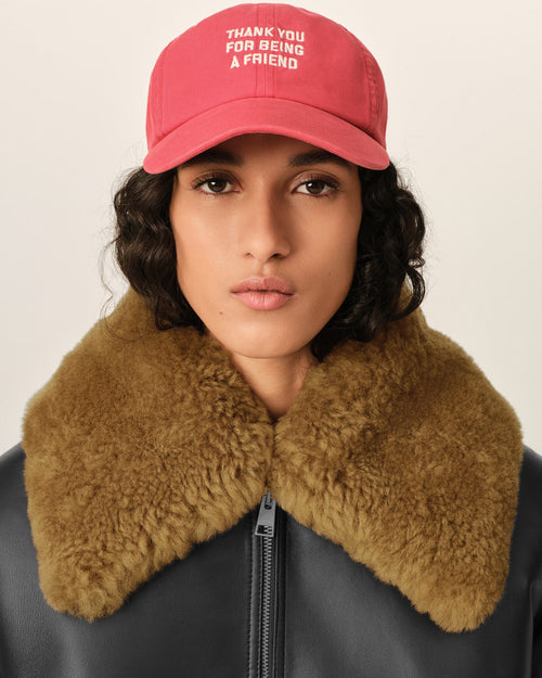 Giacca imbottita in pelle di agnello nera - Donna - 10 - AMI Paris - Ami Paris