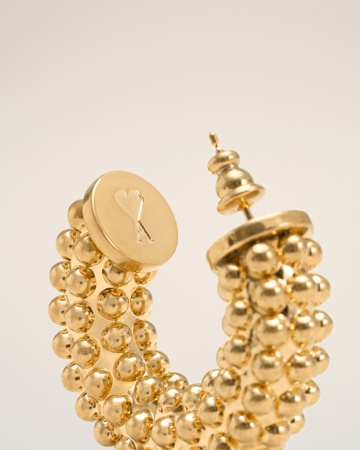 Pendientes de latón dorado con perlas - 7