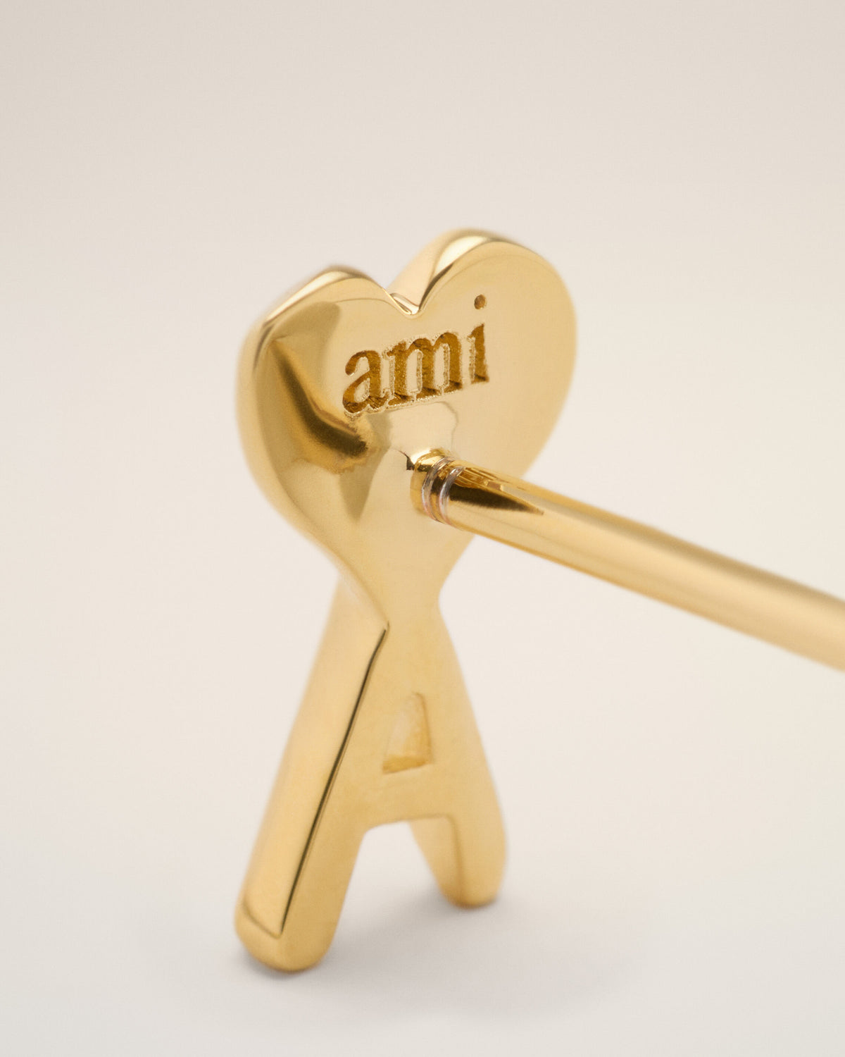 Gold Brass Ami De Coeur Hammered Earrings - 7