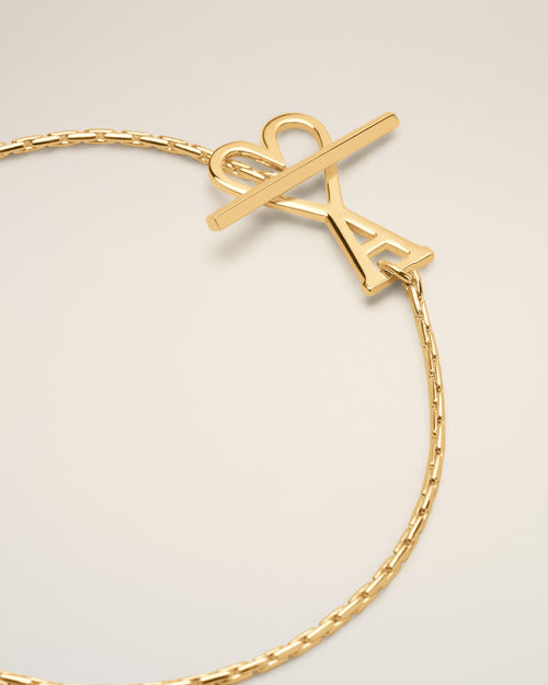 Pulsera de cadena dorada de latón Ami de Cœur - Hombre - 3 - AMI Paris - Ami Paris