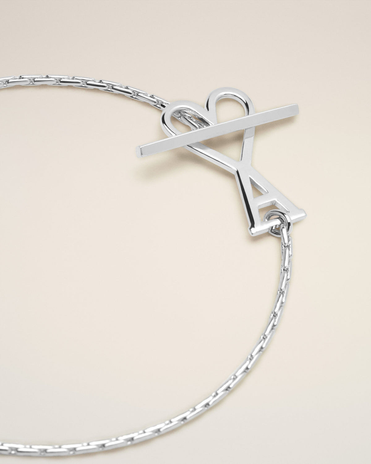 Collana a catena 2 in 1 Ami de Coeur in ottone argentato - 7