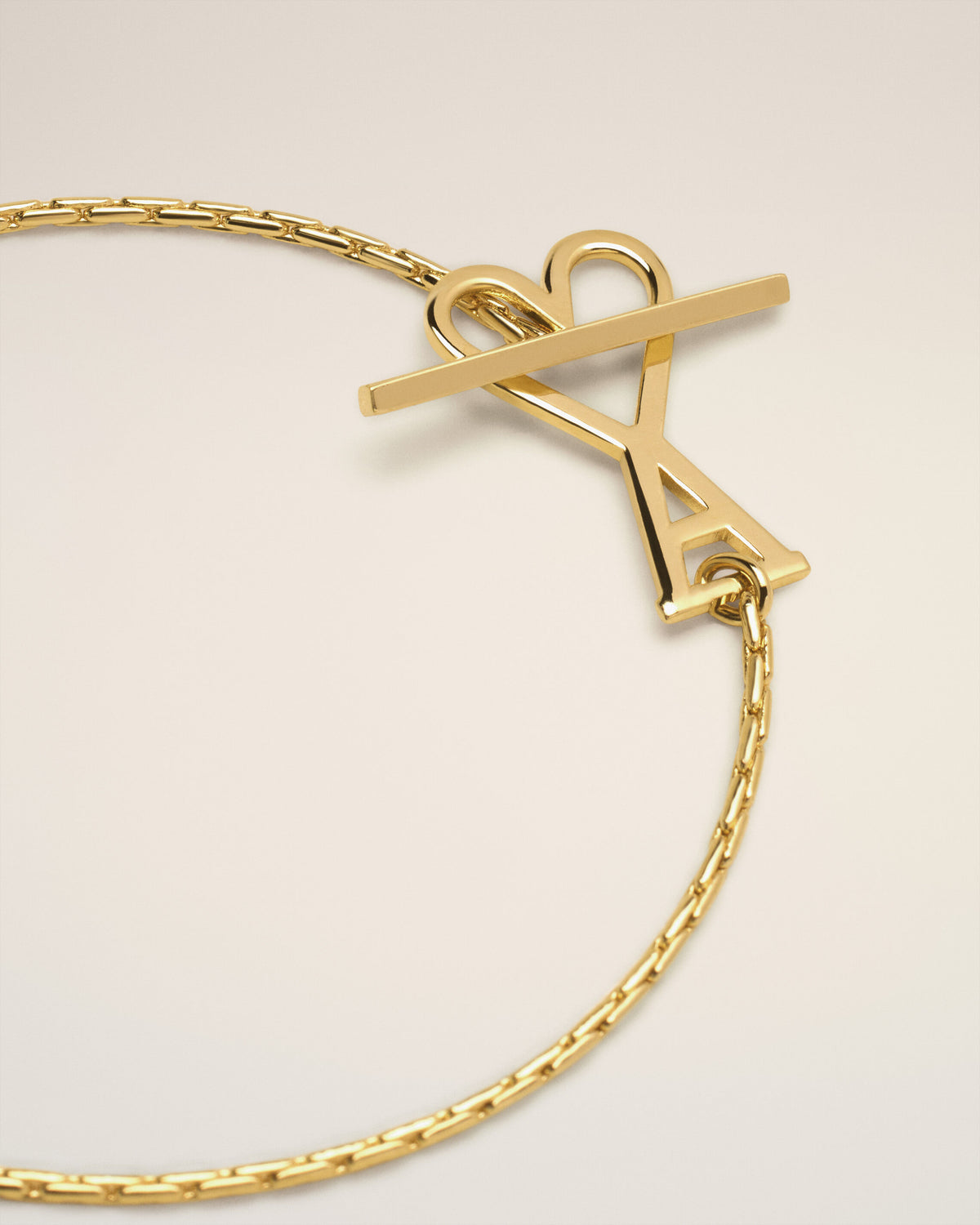 Collar de cadena 2 en 1 Ami de Cœur de latón dorado - 7