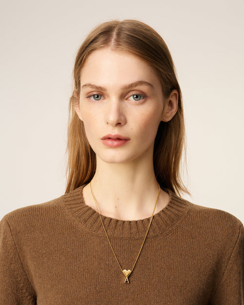 Collier Doré Pendentif Ami De Coeur En Laiton - Femme - 5 - AMI Paris - Ami Paris