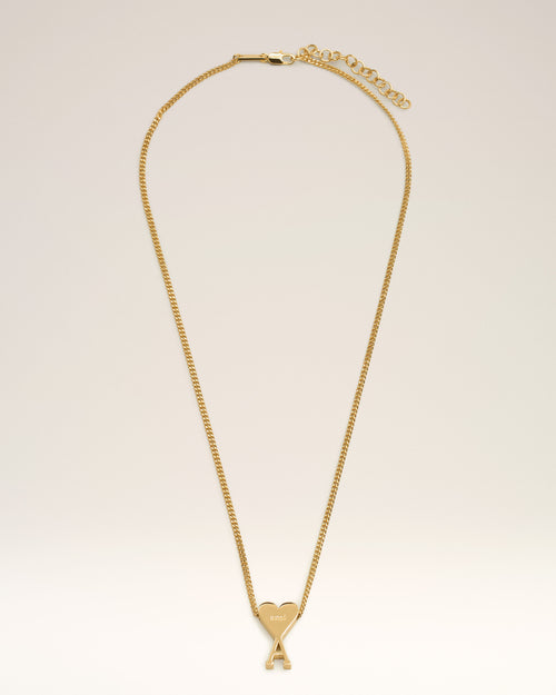 Collier Doré Pendentif Ami De Coeur En Laiton - Femme - 4 - AMI Paris - Ami Paris