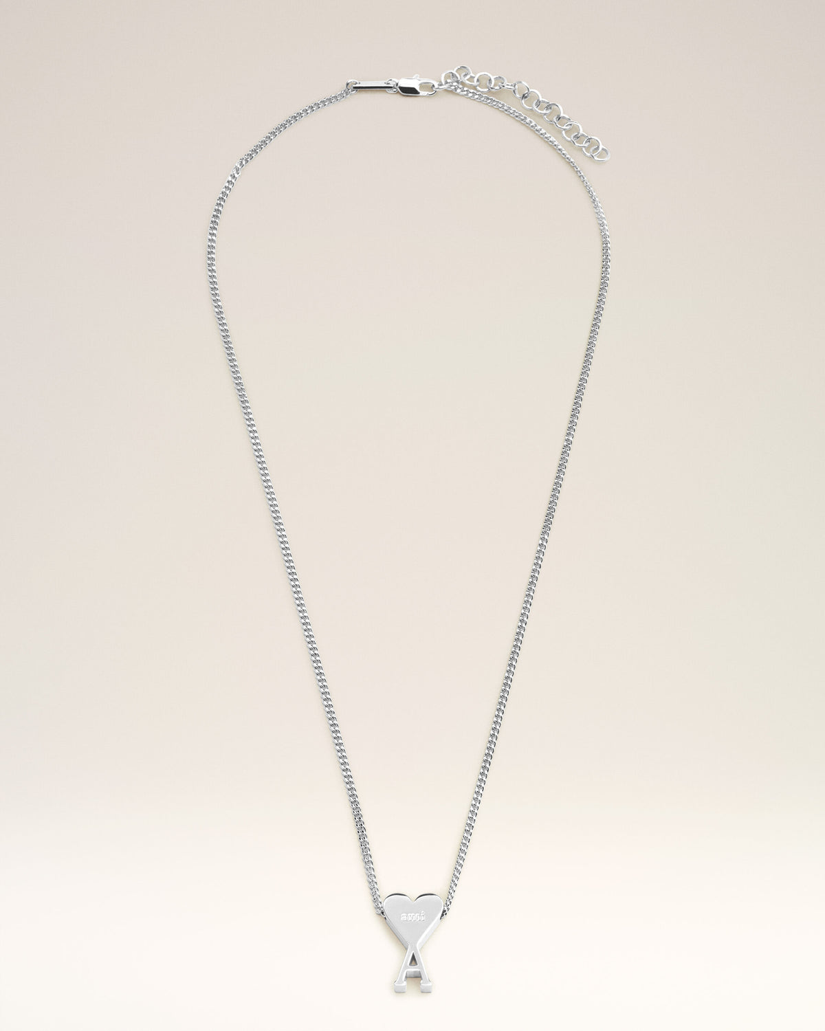 Collar con colgante Ami de Cœur de latón plateado - 4