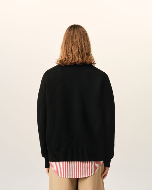 Wool cardigan with Ami de Coeur - Homme - 5 - AMI Paris - Ami Paris