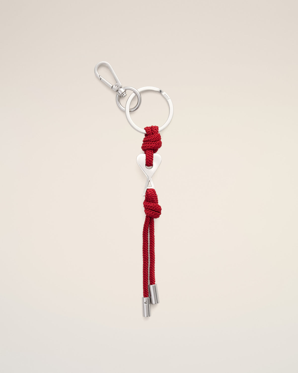 Red metal charm keyring with Ami de Coeur - 1