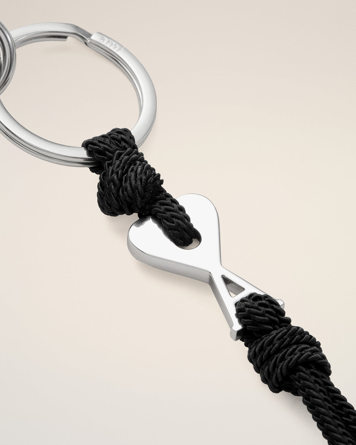 Porte-Clés Charm Noir Ami De Coeur en Métal - 4