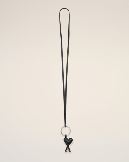 Llavero Ami de Cœur de cuero de vaca negro - Mujer - 3 - AMI Paris - Ami Paris