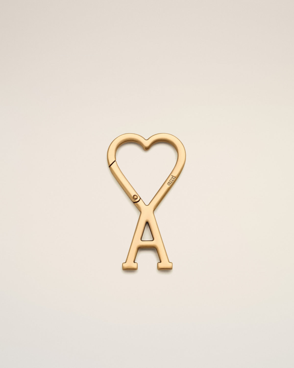 Gold aluminium hook keyring with Ami de Coeur - 3