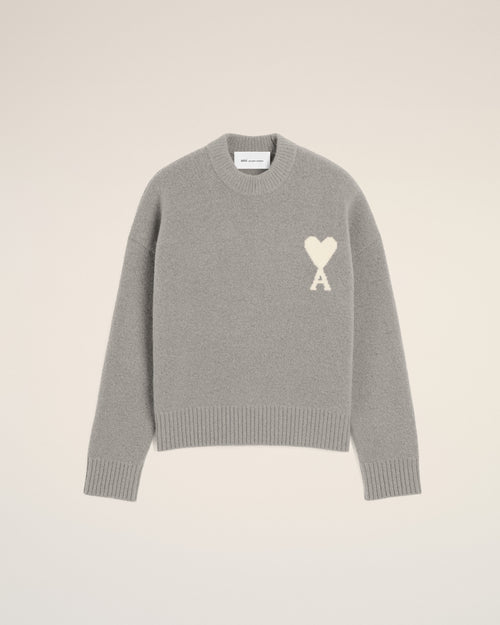 Pull gris en alpaga Ami de Coeur - Homme - 1 - AMI Paris - Ami Paris