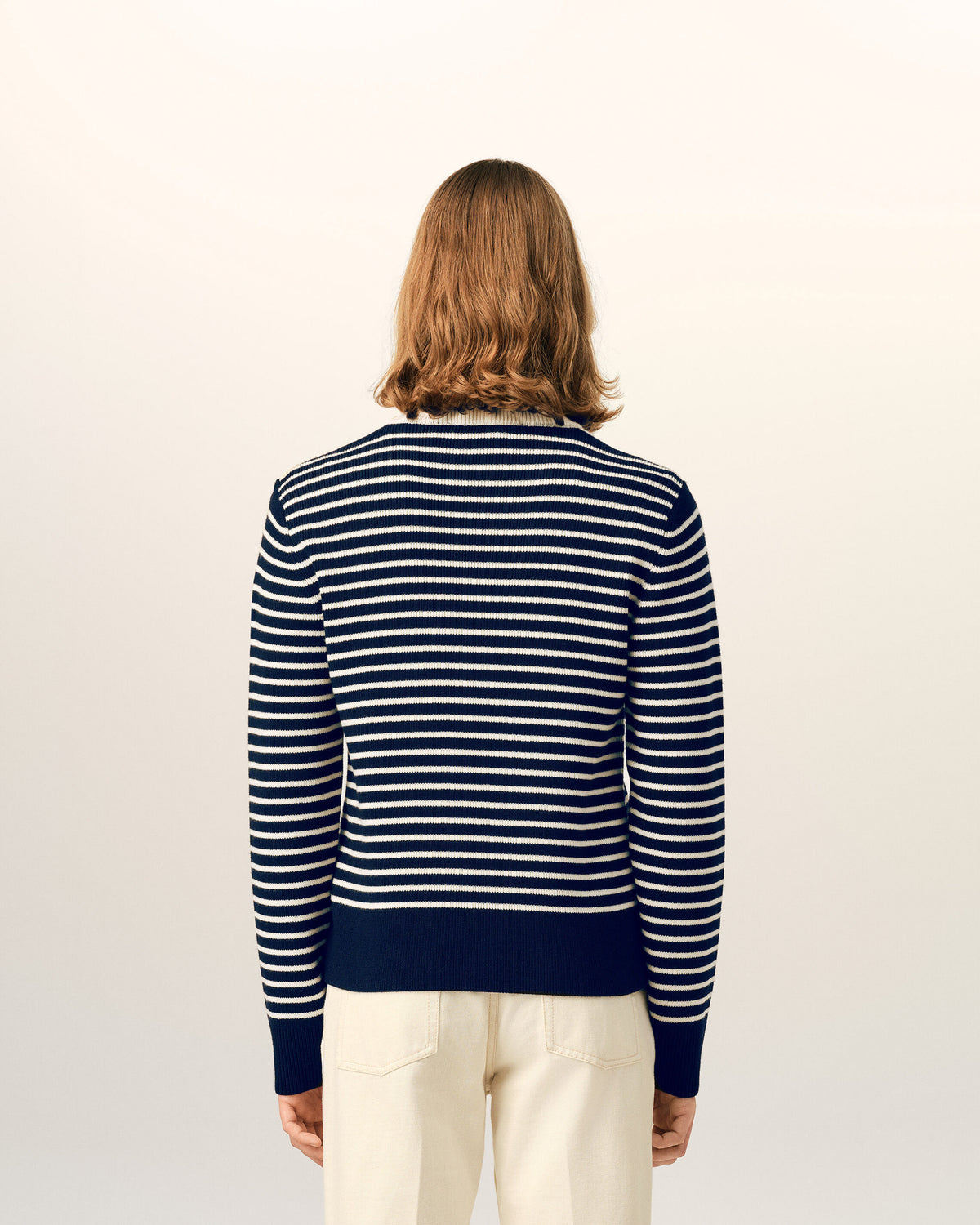 Sailor striped wool crewneck sweater - 5
