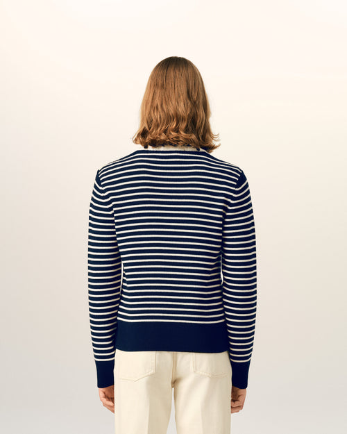 Sailor striped wool crewneck sweater - Homme - 5 - AMI Paris - Ami Paris