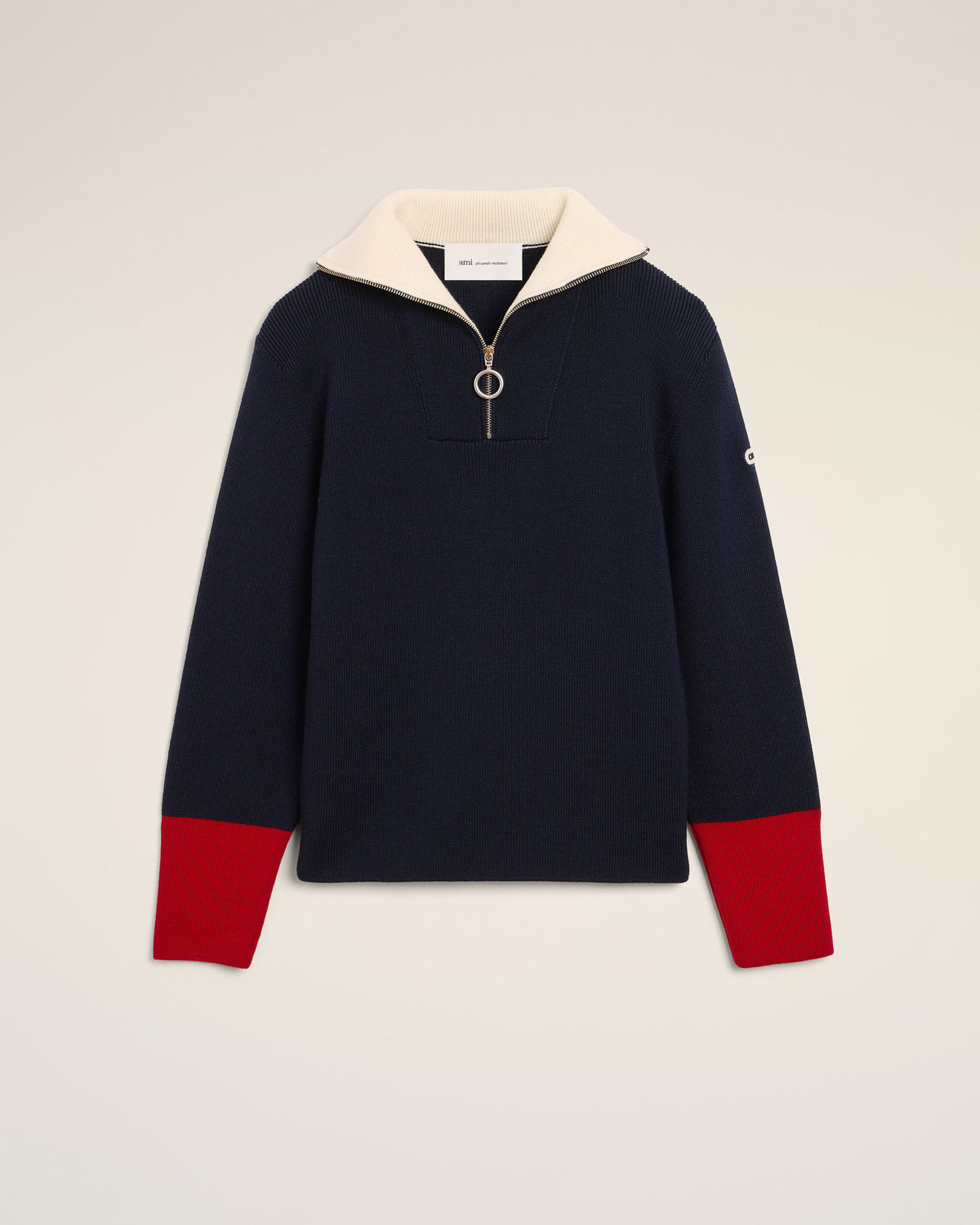 Zipped collar wool sweater - 7