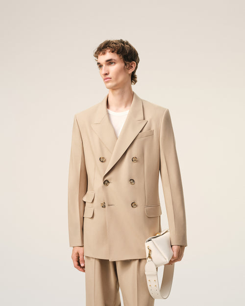 Sac Carrousel Blanc en Cuir De Veau - 1 - Ami Paris