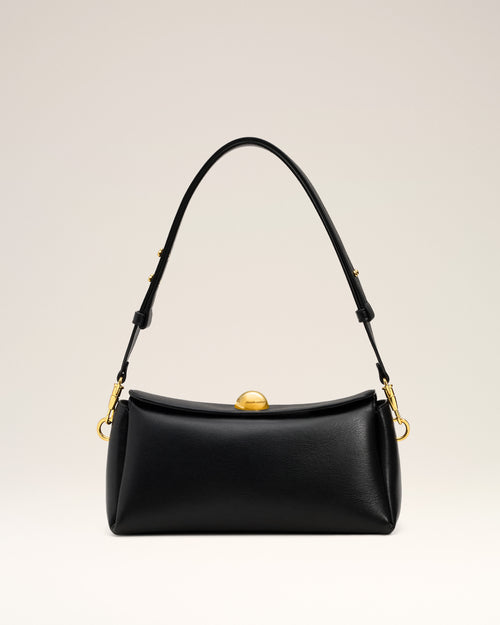 Sac Carrousel noir en cuir de veau - 2 - Ami Paris