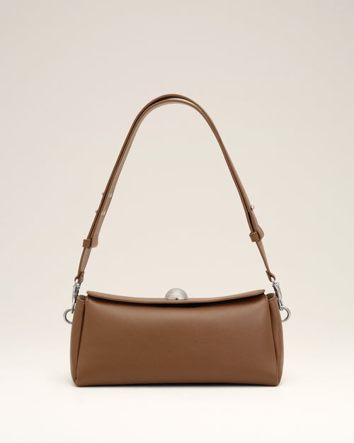 Sac Carrousel marron en cuir de veau - 2 - Ami Paris