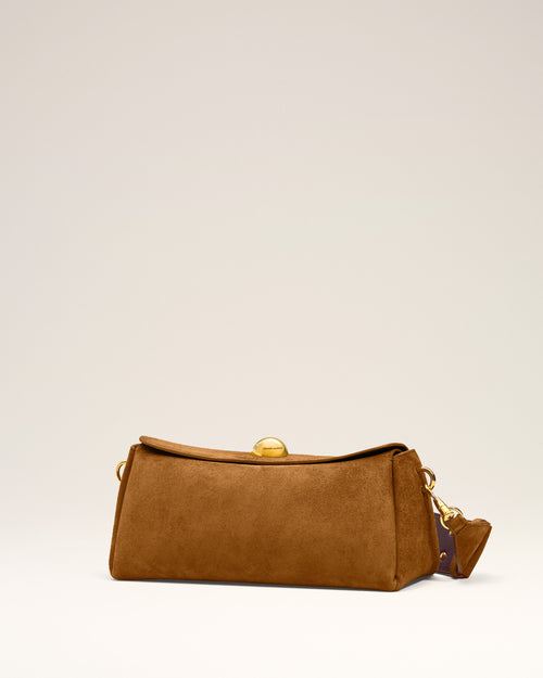 Sac Marron Carrousel En Cuir Velours - Homme - 4 - AMI Paris - Ami Paris