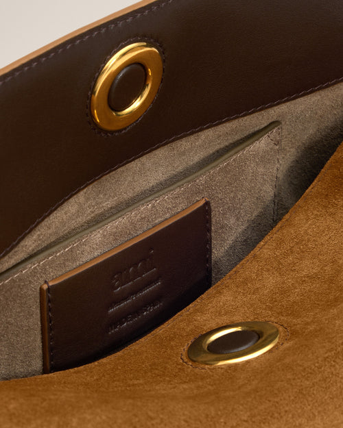 Sac Marron Carrousel En Cuir Velours - Femme - 14 - AMI Paris - Ami Paris