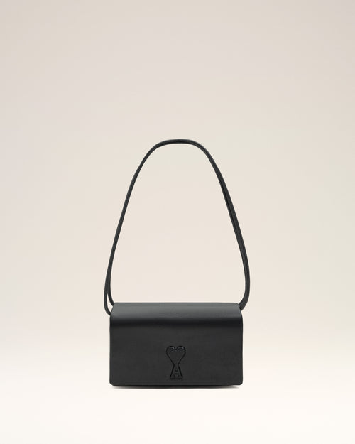 Cartera Voulez-Vous negra de piel de vaca con bandolera - Mujer - 7 - AMI Paris - Ami Paris