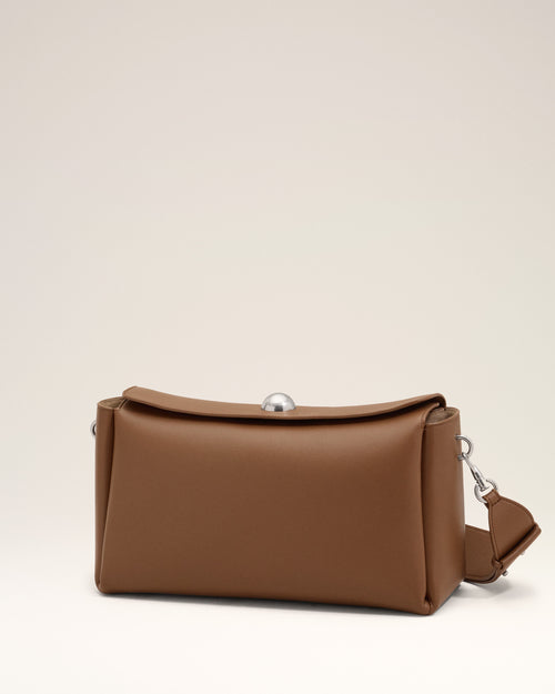 Medium brown cow leather Carrousel bag - Woman - 11 - AMI Paris - Ami Paris