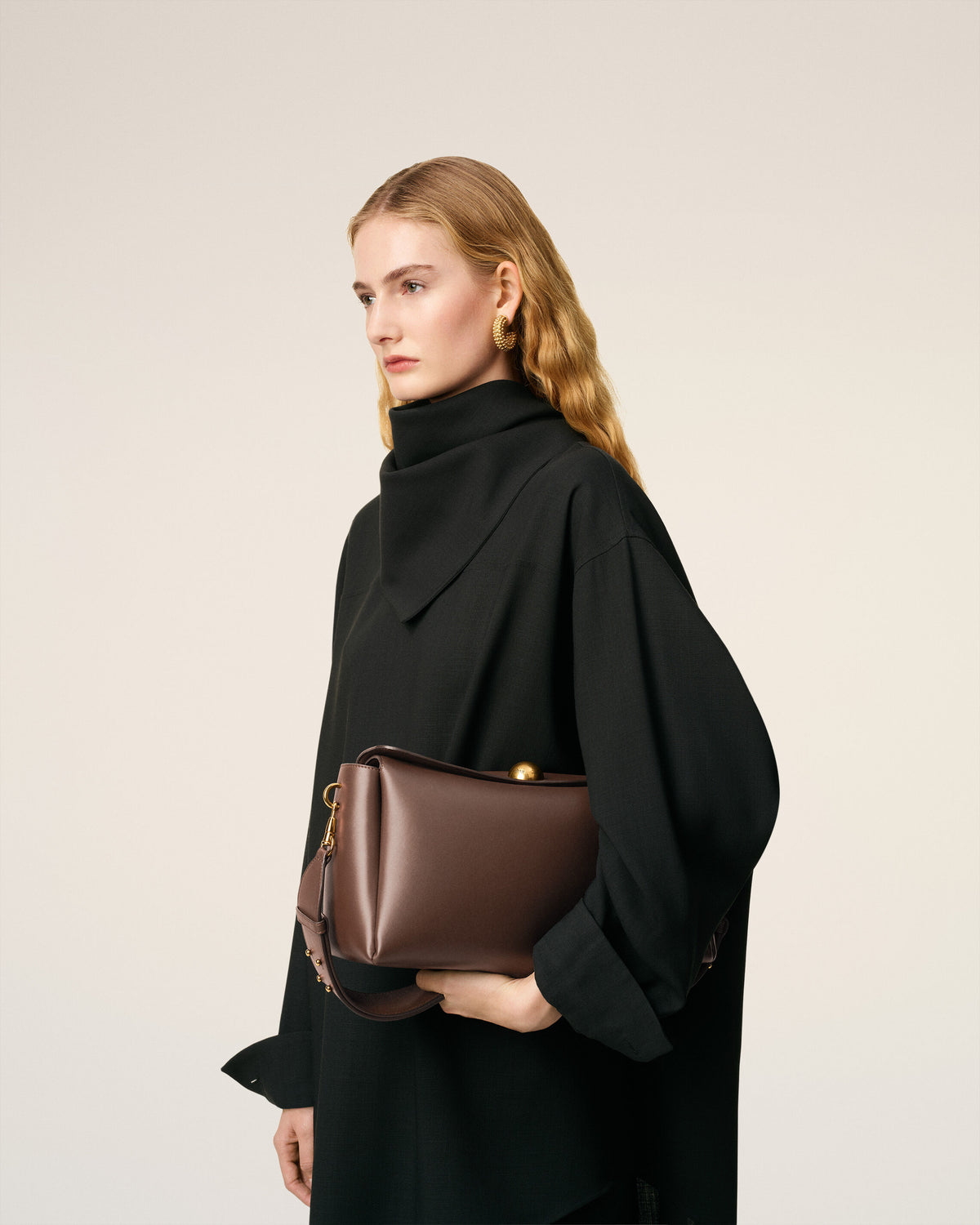 Brown Smooth Leather Carrousel Medium Bag - 9