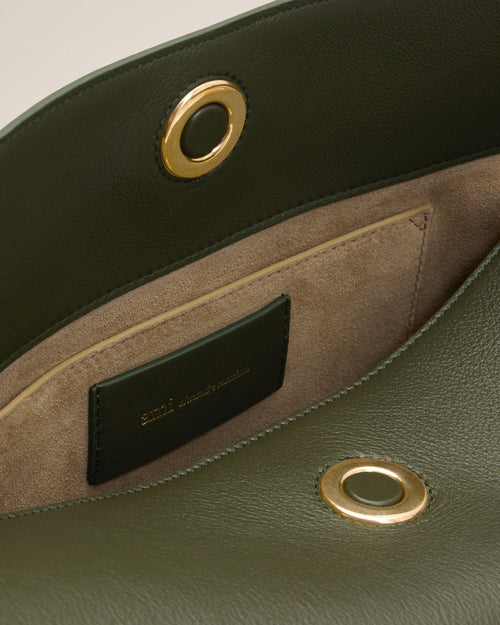 Green Cow Leather Carrousel Medium Bag - Woman - 16 - AMI Paris - Ami Paris