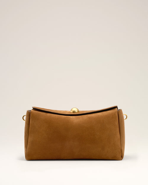Sac Marron Carrousel Moyen En Cuir Velours - Homme - 3 - AMI Paris - Ami Paris