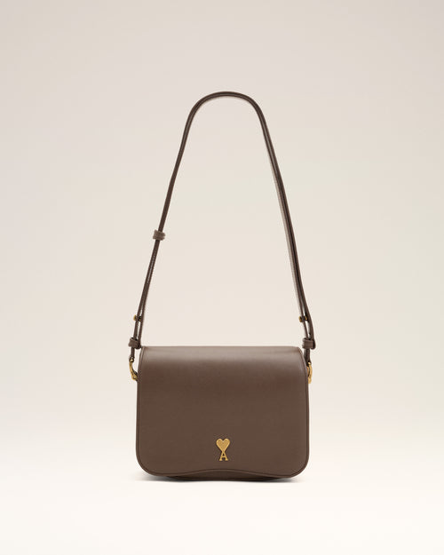 Sac Paris Paris marron en cuir de vachette - Homme - 1 - AMI Paris - Ami Paris
