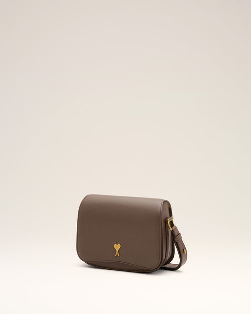 Sac Paris Paris marron en cuir de vachette - Homme - 3 - AMI Paris - Ami Paris