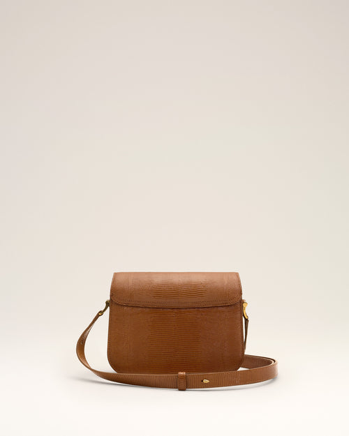 Brown lizard embossed cowhide leather Paris Paris bag - Woman - 10 - AMI Paris - Ami Paris