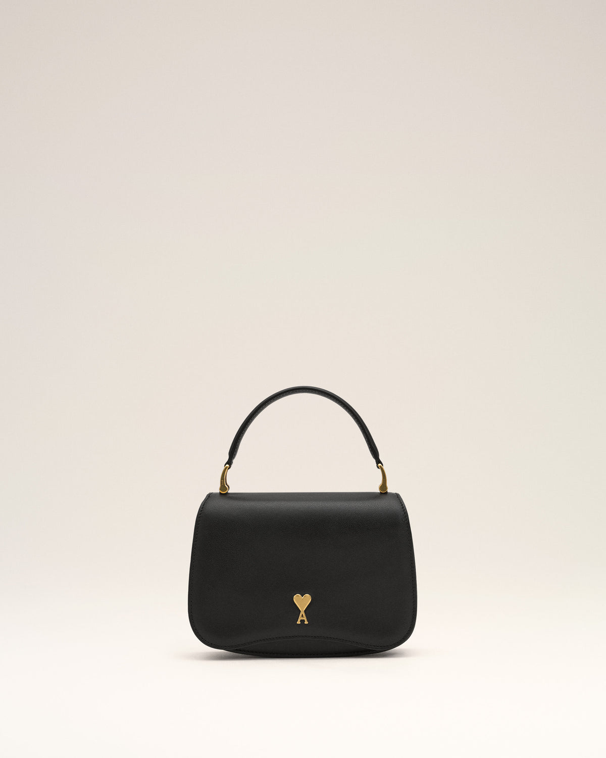 Black cowhide leather Paris Paris top handle bag - 1