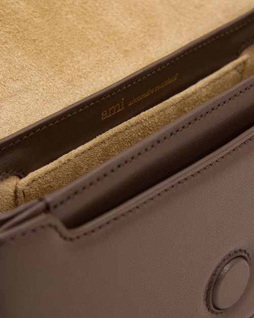 Sac porté épaule Paris Paris marron en cuir de vachette - Femme - 12 - AMI Paris - Ami Paris