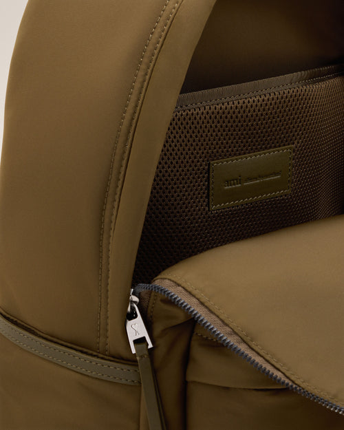 Brown nylon Marcel backpack - Man - 6 - AMI Paris - Ami Paris