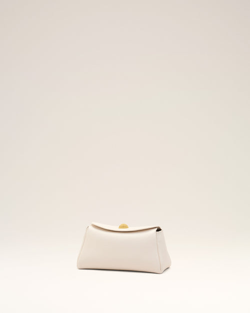 Mini Sac Carrousel Blanc en Cuir De Veau - Femme - 13 - AMI Paris - Ami Paris