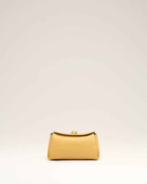 Mini bolso Carrousel amarillo de cuero de becerro - Mujer - 10 - AMI Paris - Ami Paris