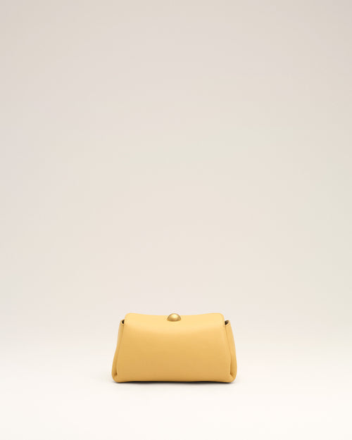 Mini bolso Carrousel amarillo de cuero de becerro - Hombre - 5 - AMI Paris - Ami Paris