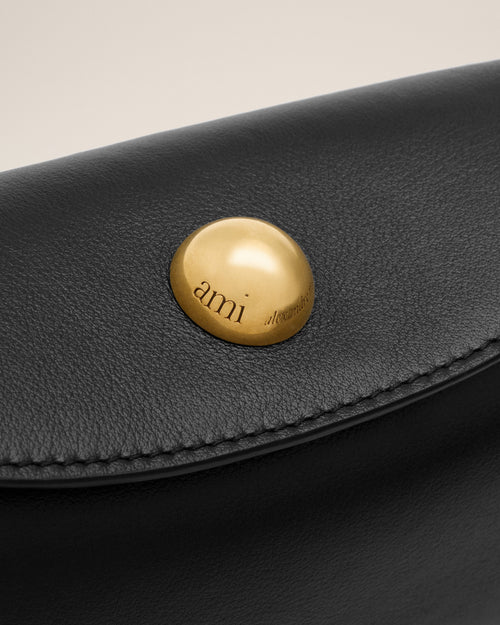 Mini Sac Carrousel Noir en Cuir De Veau - Homme - 6 - AMI Paris - Ami Paris