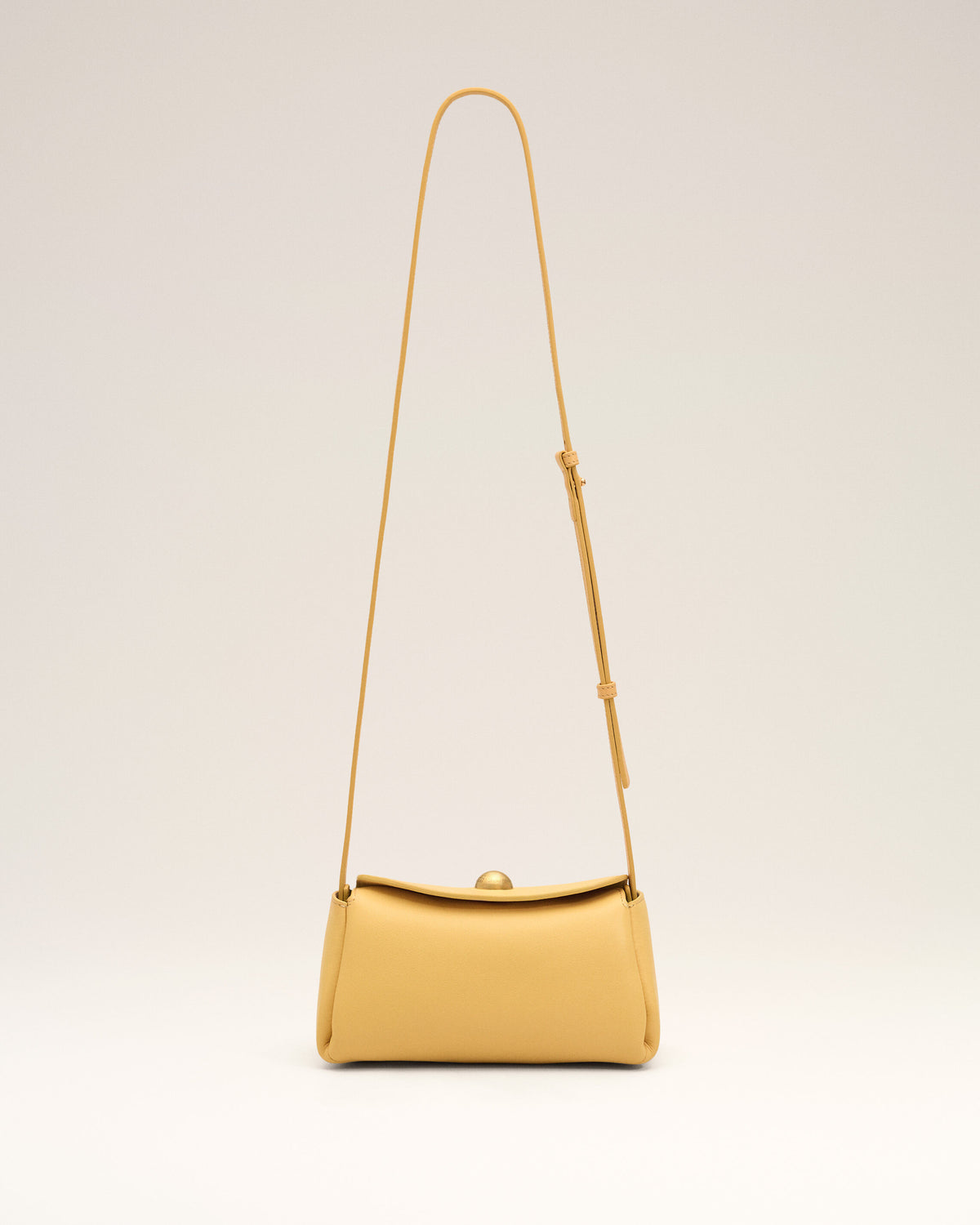Mini bolso Carrousel amarillo de cuero de becerro - 1
