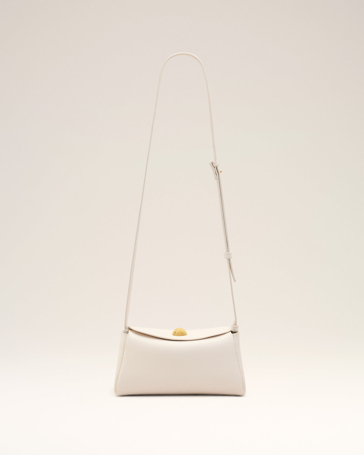 Mini Sac Carrousel Blanc en Cuir De Veau - 1