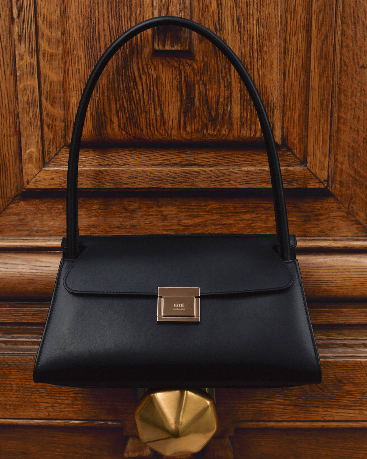 Petit Sac Mimi Noir en Cuir De Veau - 7