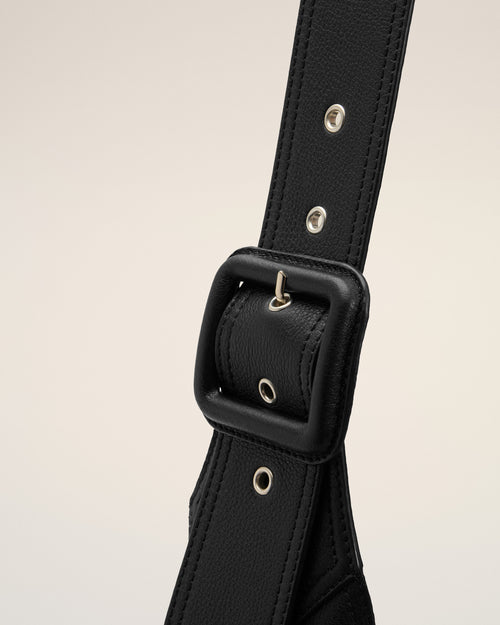 Black Soft Leather Etienne Crossbody Bag - Man - 5 - AMI Paris - Ami Paris