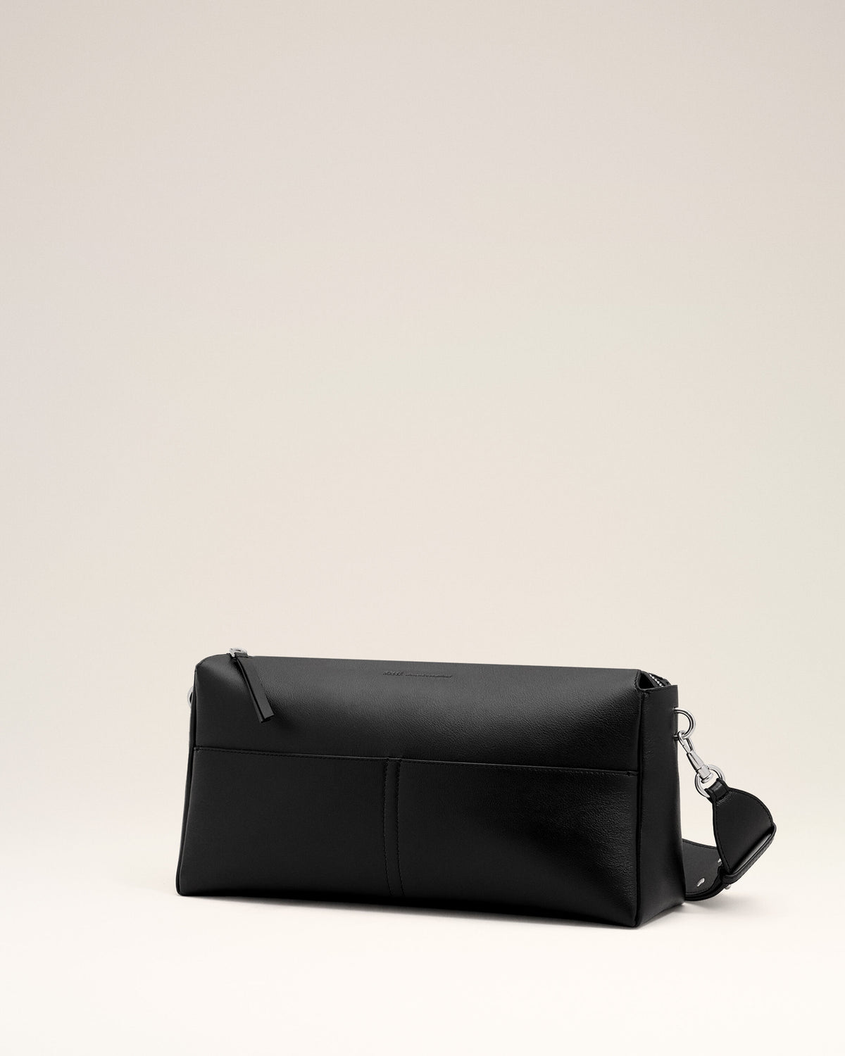 Borsa Carrousel con zip in pelle di vitello nera - 11