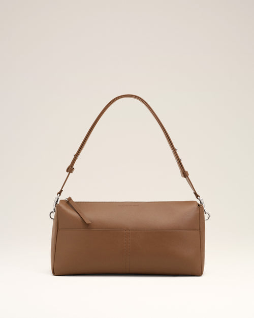 Sac zippé Carrousel marron en cuir de veau - 4 - Ami Paris