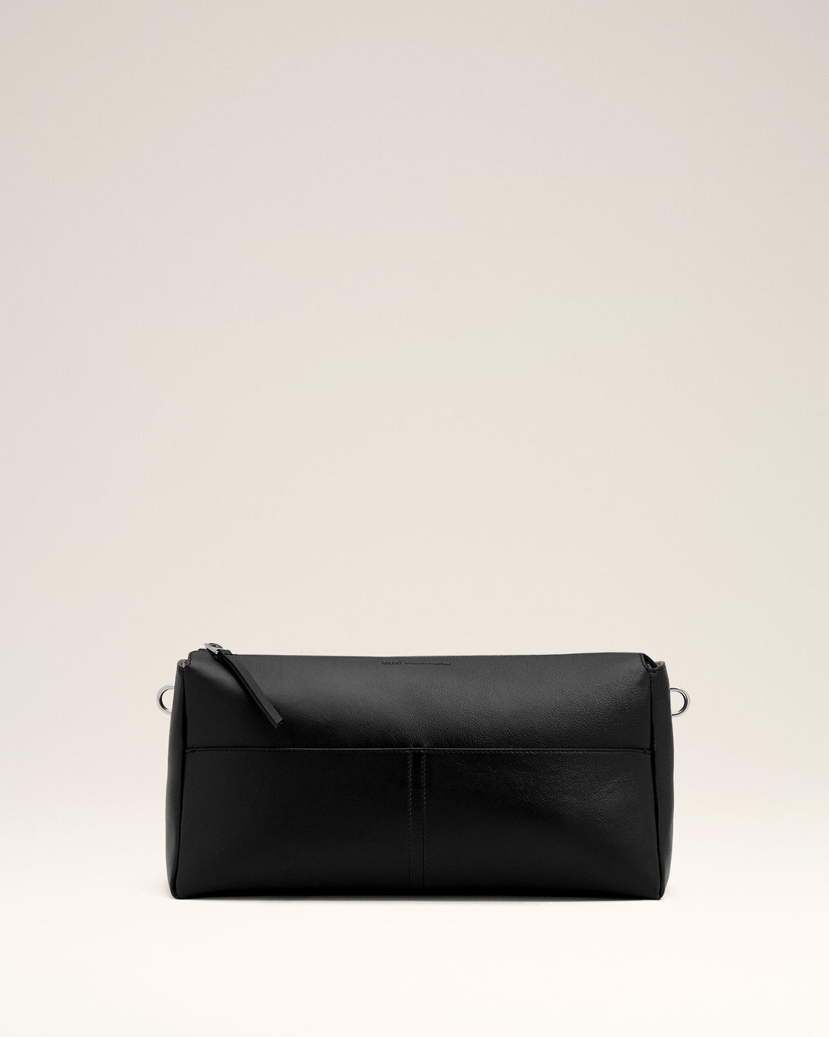 Borsa Carrousel con zip in pelle di vitello nera - 3