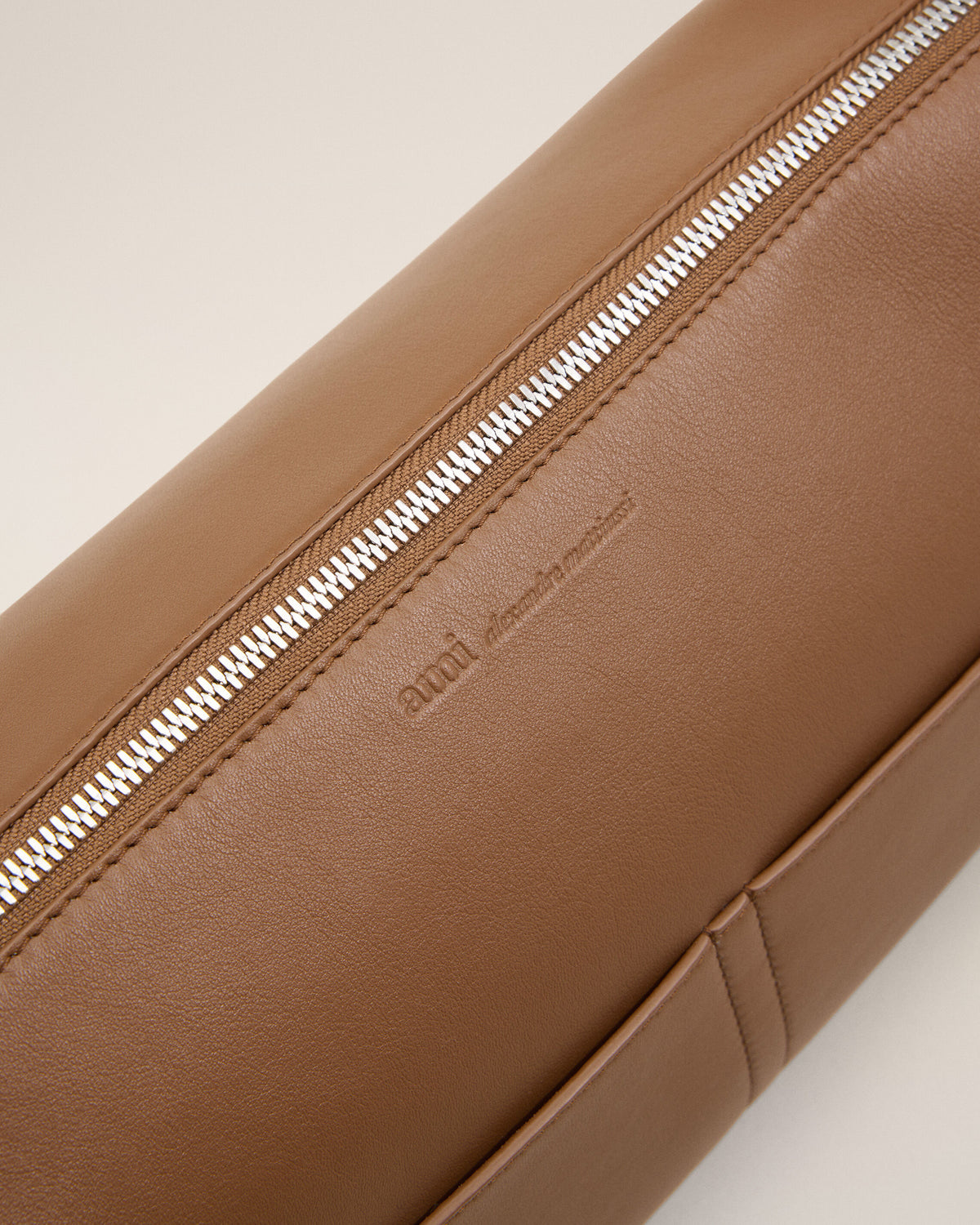 Brown cow leather Carrousel zipped bag - 6